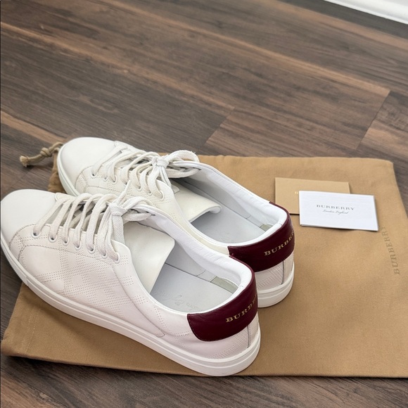 Burberry Other - Burberry Men’s White Leather Sneakers